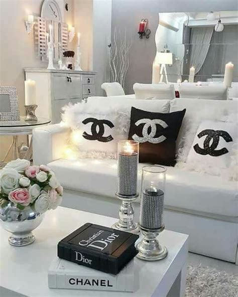 coco chanel bedroom|Chanel inspired living room.